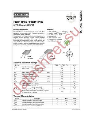 FQD11P06TF datasheet  